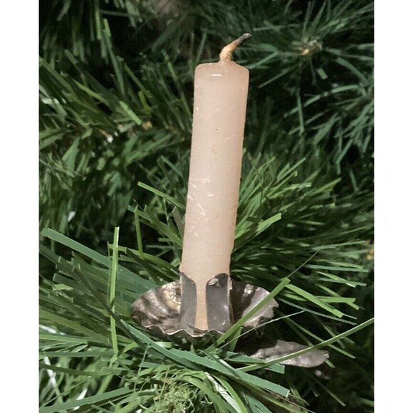 Lot Of 8 Clip On Metal Pine Cone Holders With Candles For A Christmas Tree - Picture 1 of 12